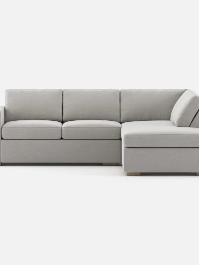 Glozin II Sectional Sofa in Latex—Gray
