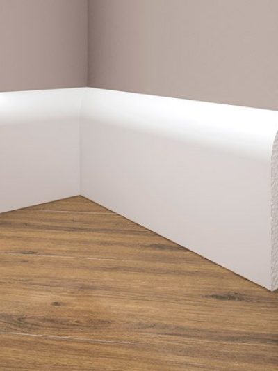 Plinta decorativa alba din DUROTEC 19